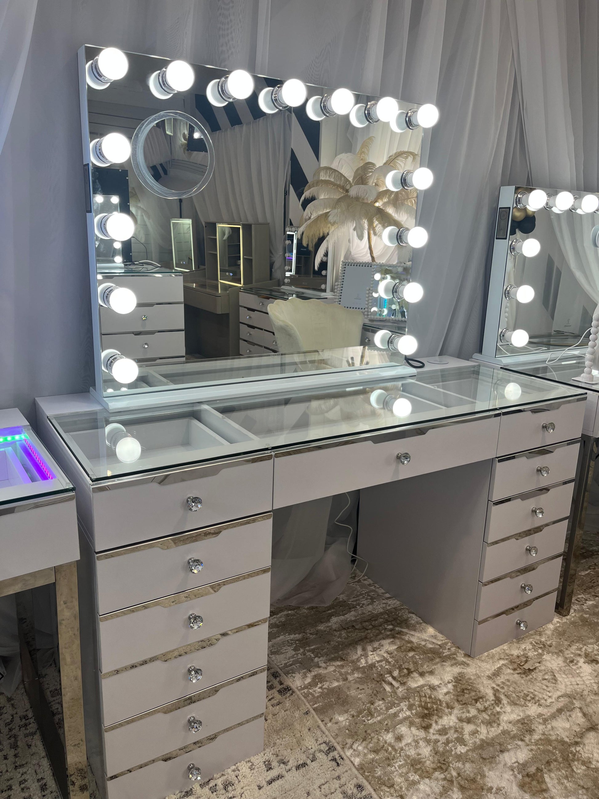 13 Drawer Glam Empire Vanity Table