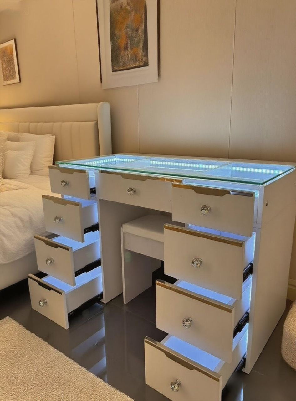 9 Drawer Glam Empire Vanity Table Baby Doll Collection
