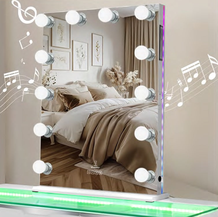 Glam Portrait Hollywood Makeup Mirror with Bluetooth