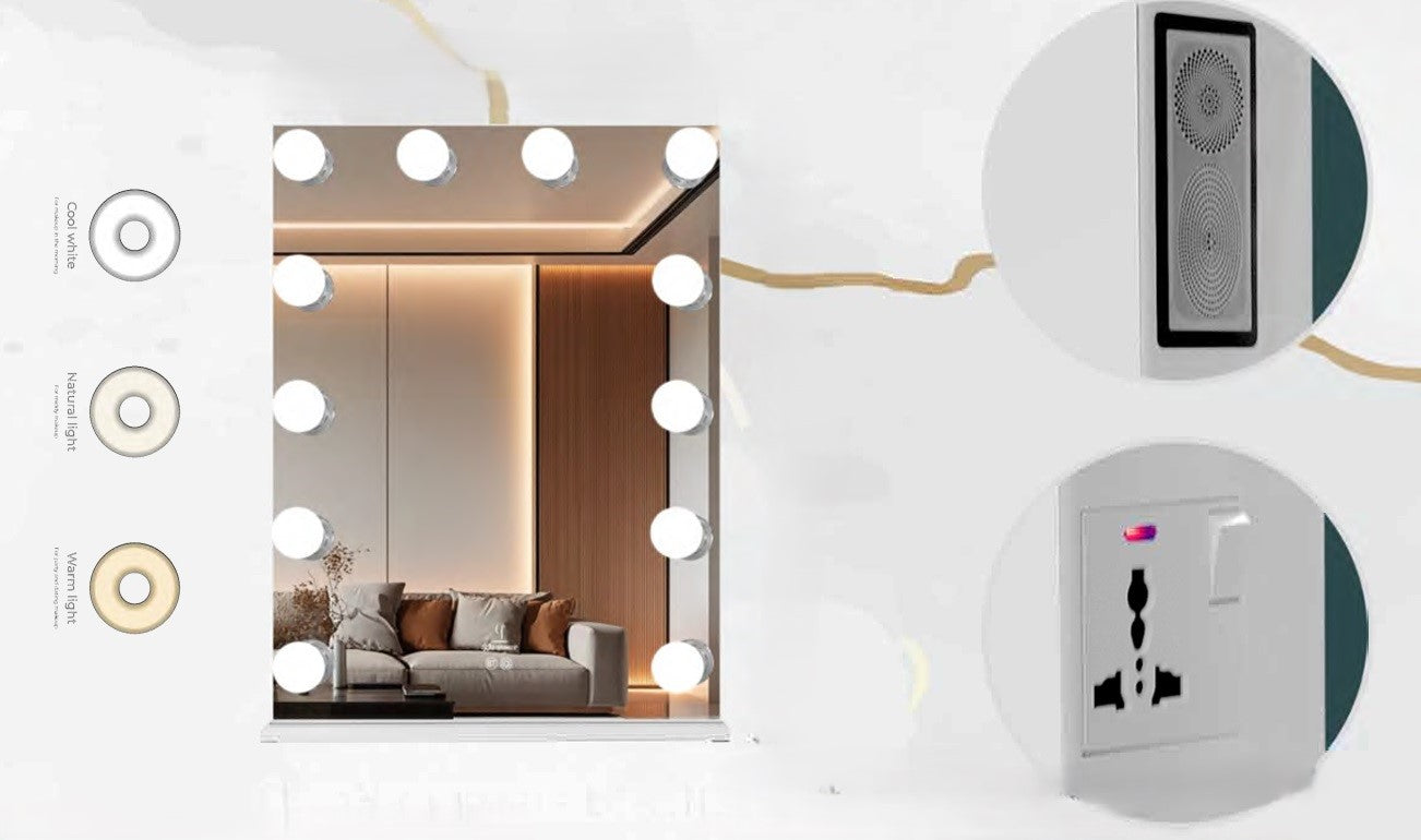 Glam Portrait Hollywood Makeup Mirror with Bluetooth