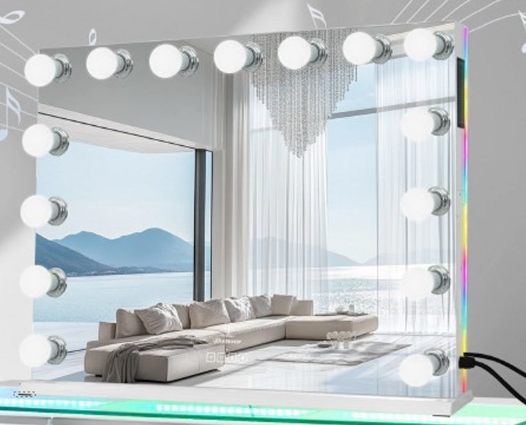 Glam Pro Max Hollywood Makeup Mirror with Bluetooth