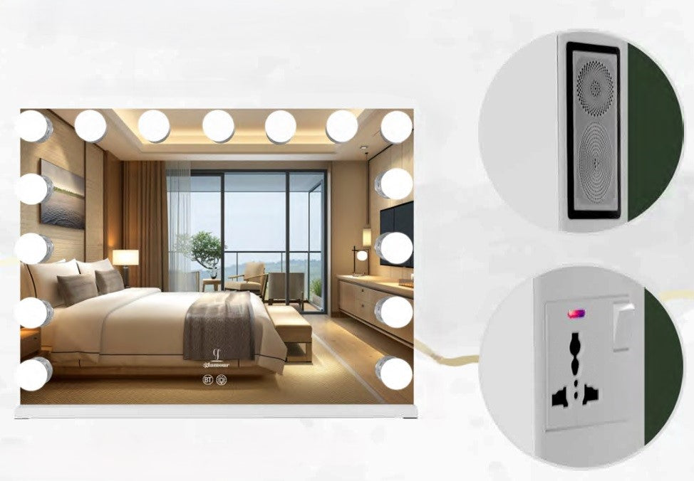 Glam Pro Max Hollywood Makeup Mirror with Bluetooth