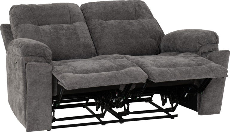 Guildford 2 Seater Recliner Sofa – Grey Fabric