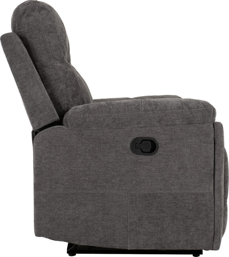 Guildford 2 Seater Recliner Sofa – Grey Fabric