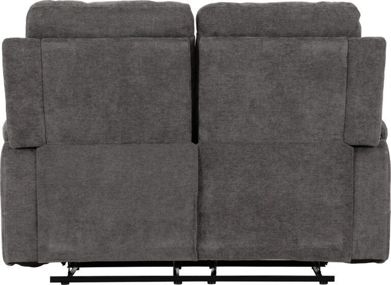 back of Guildford 2 Seater Recliner Sofa – Grey Fabric