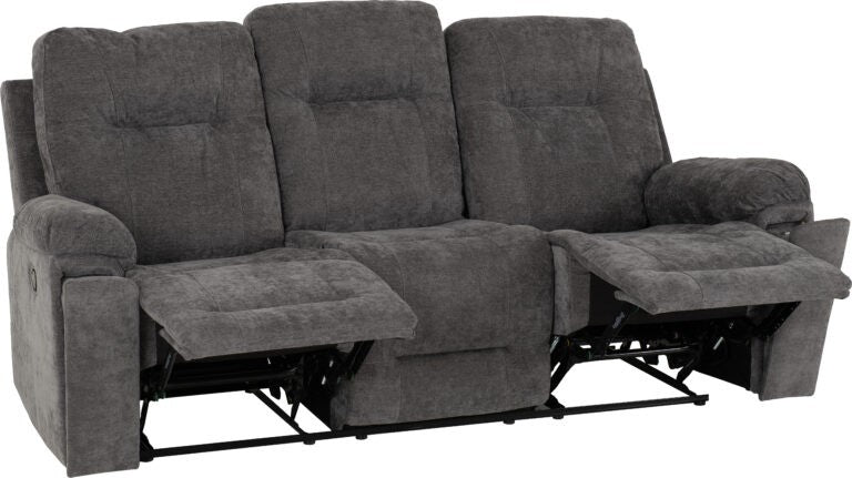 Guildford 3 Seater Recliner Sofa – Grey Fabric