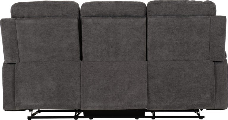 Back of Guildford 3 Seater Recliner Sofa – Grey Fabric