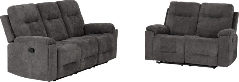 Guildford 3+2 Recliner Suite – Grey Fabric