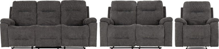 Guildford 3+2+1 Recliner Suite – Grey Fabric
