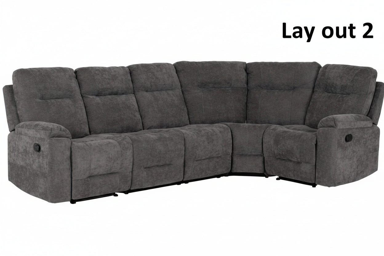 Guildford Corner Sofa – Grey Fabric