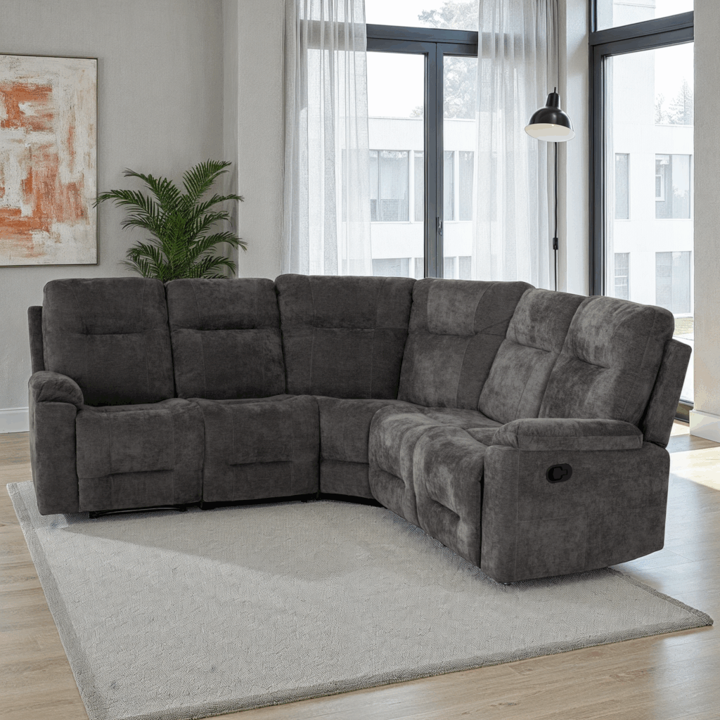 Guildford Corner Sofa – Grey Fabric