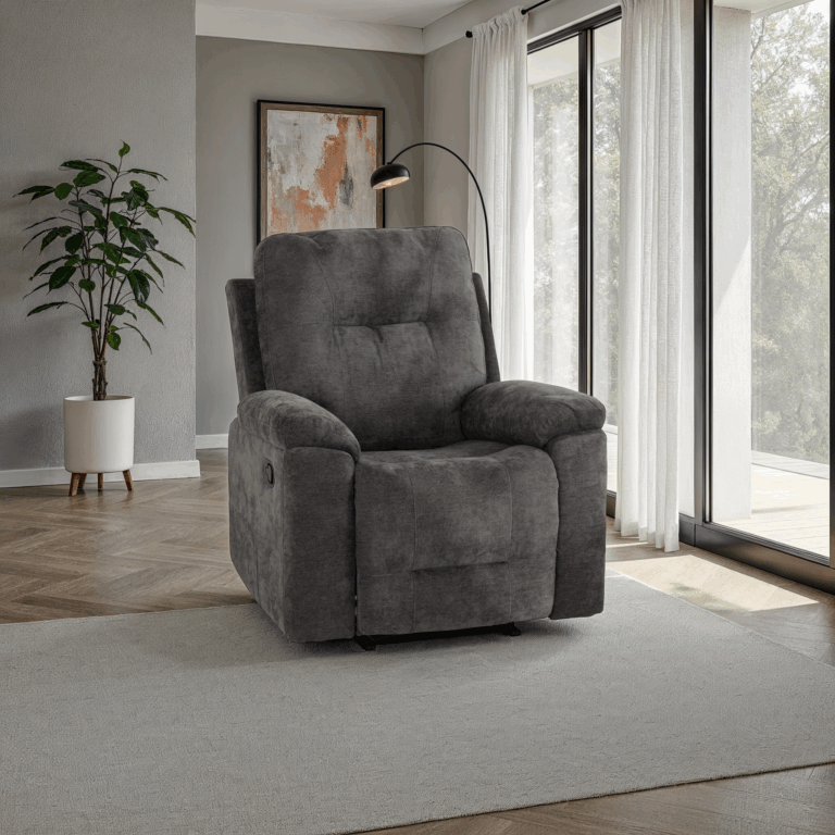 Guildford Armchair Recliner Suite – Grey Fabric
