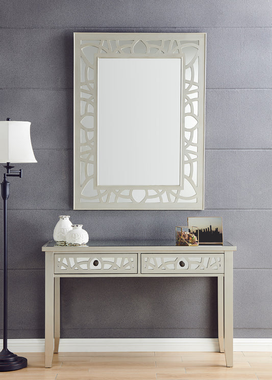 Gallo Console Table & Mirror – Soft-Close Drawers with Mirrored Panels