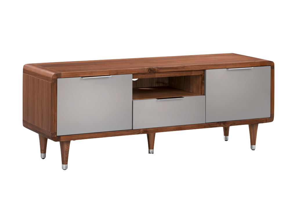 Girona Large TV Unit - Walnut /Grey