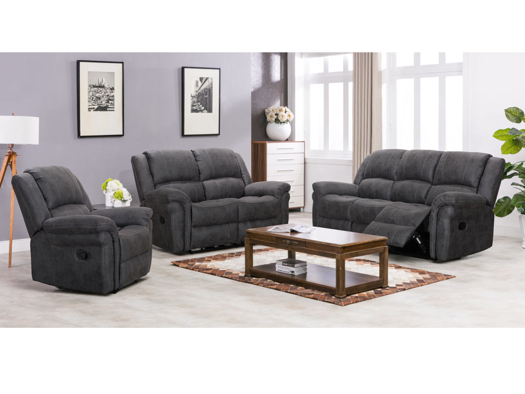 Gloucester Reclining Sofa - Dark Grey