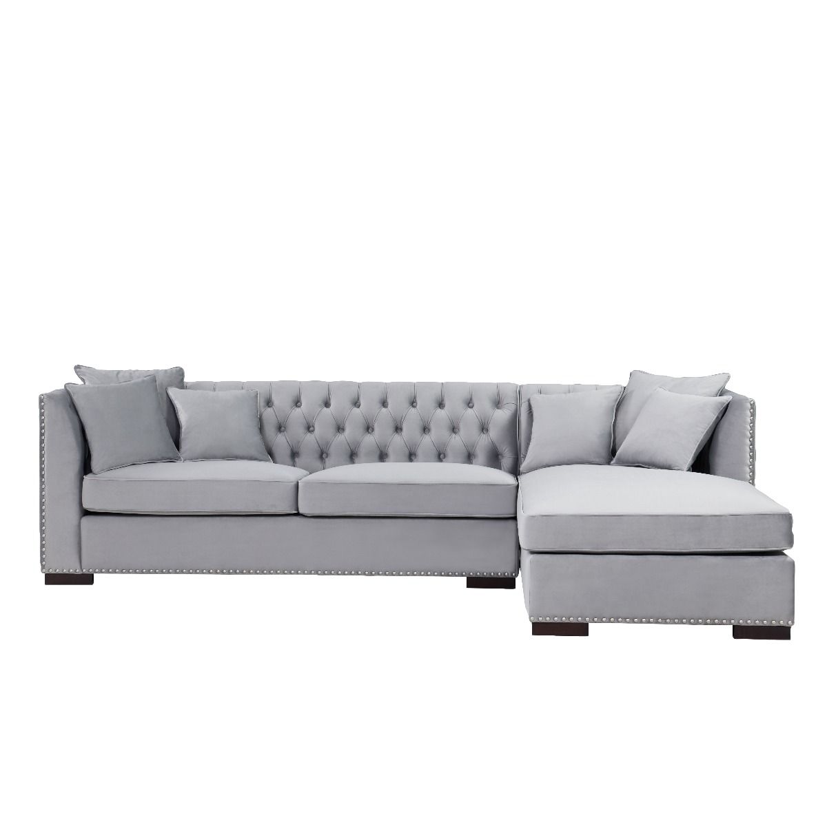 Grey Chester Corner Suite - Right  Side  L Shaped Couch