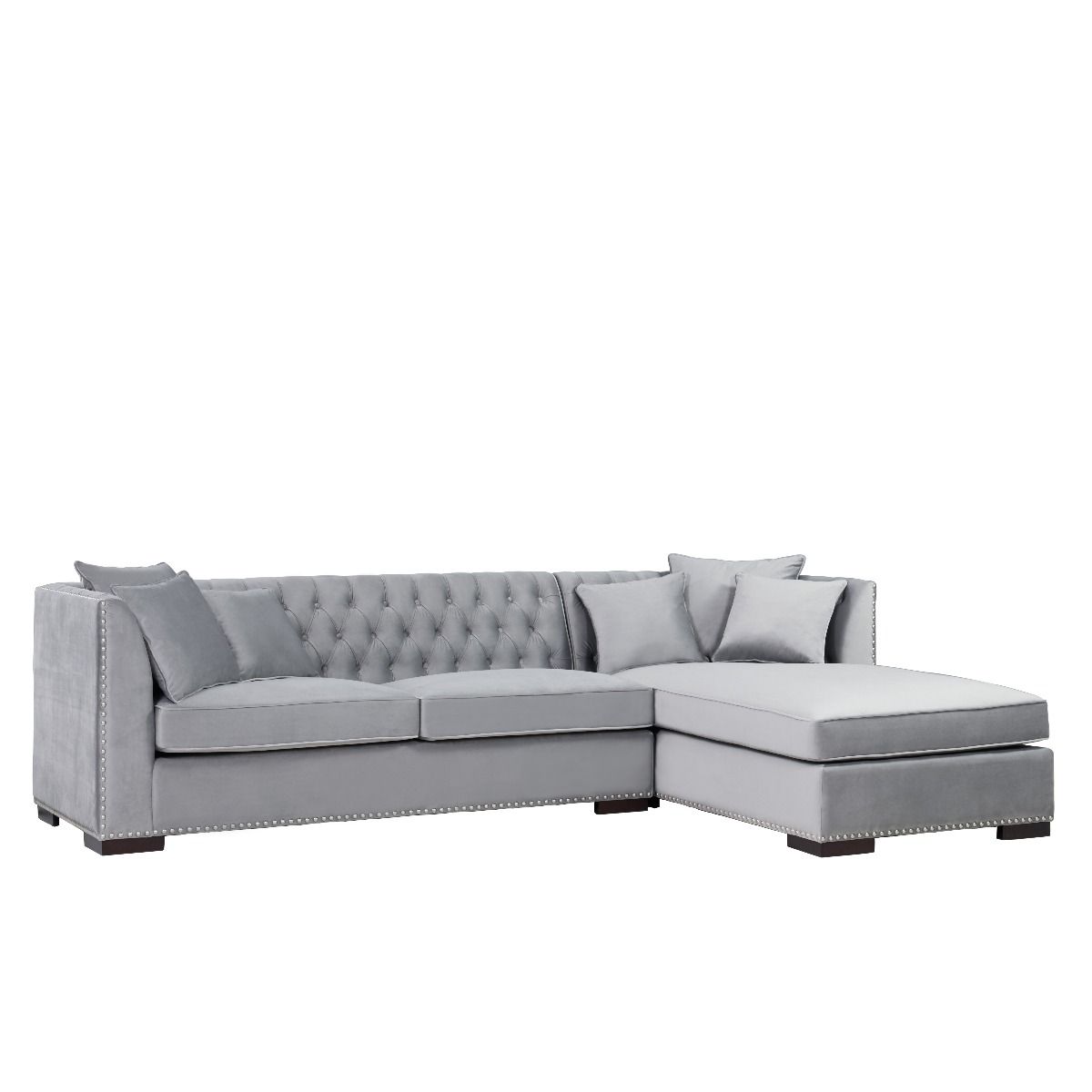 Grey Chester Corner Suite - Right  Side  L Shaped Couch