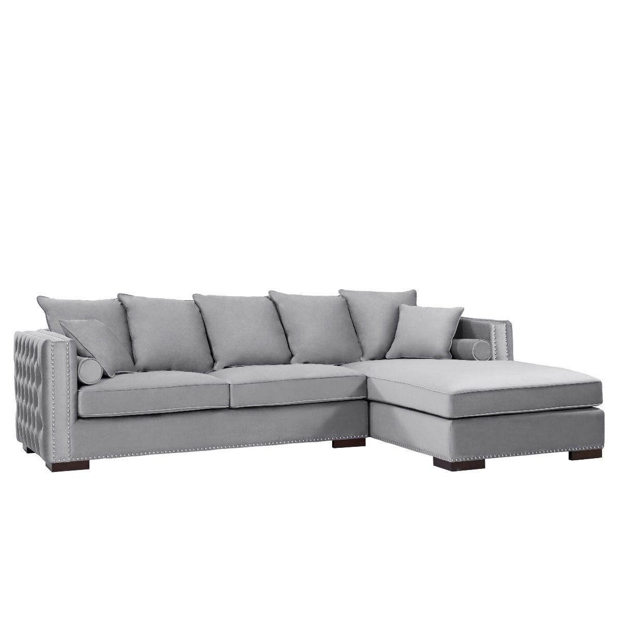 Grey Moscow Corner Suite - Right Side L Shaped Couch