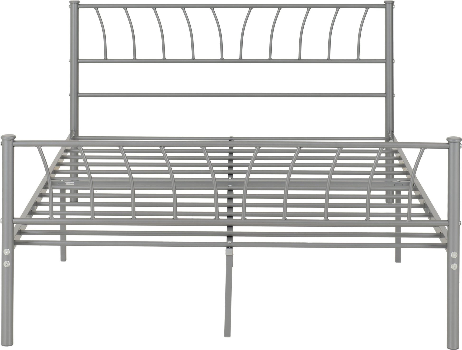 Harlow 4'6" Bed - Silver