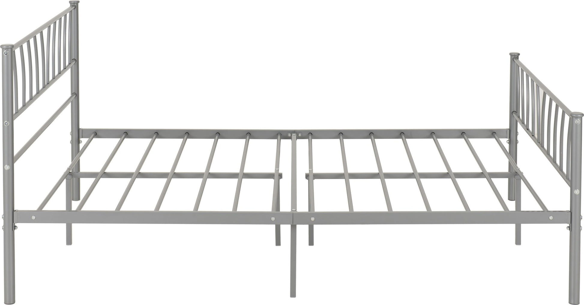 Harlow 4'6" Bed - Silver