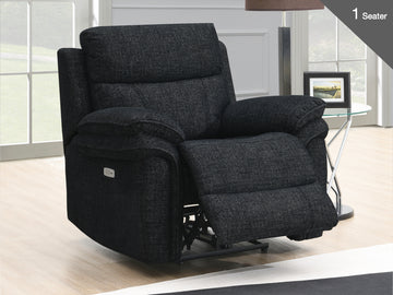 Harrow Electric Recliner Armchair  - Black