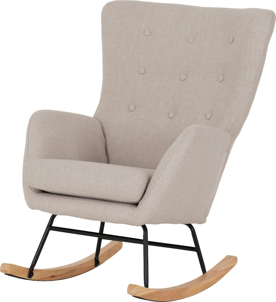 Hayden Rocking Chair – Beige Fabric
