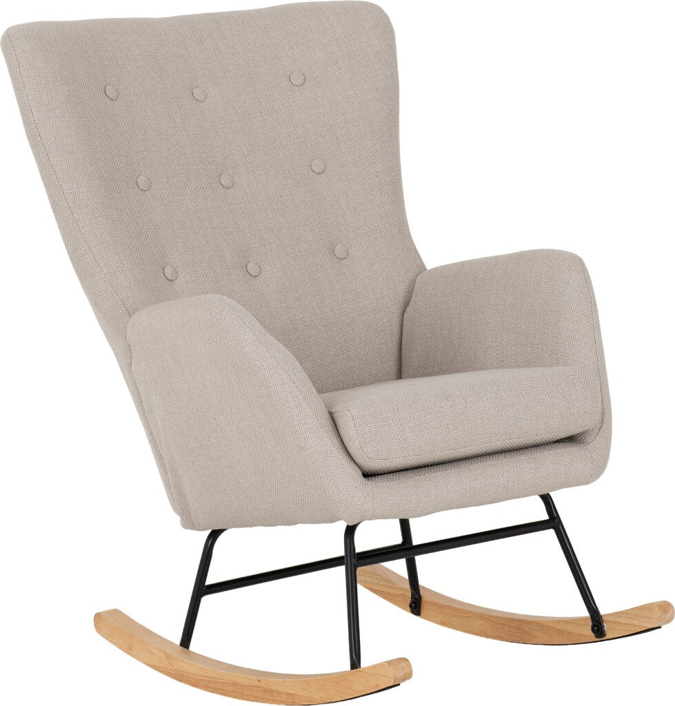 Hayden Rocking Chair – Beige Fabric