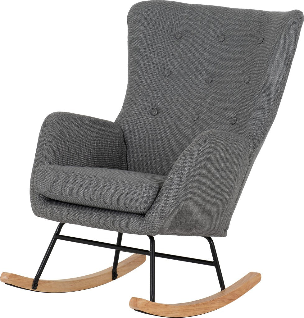 Hayden Rocking Chair – Dark Grey Fabric
