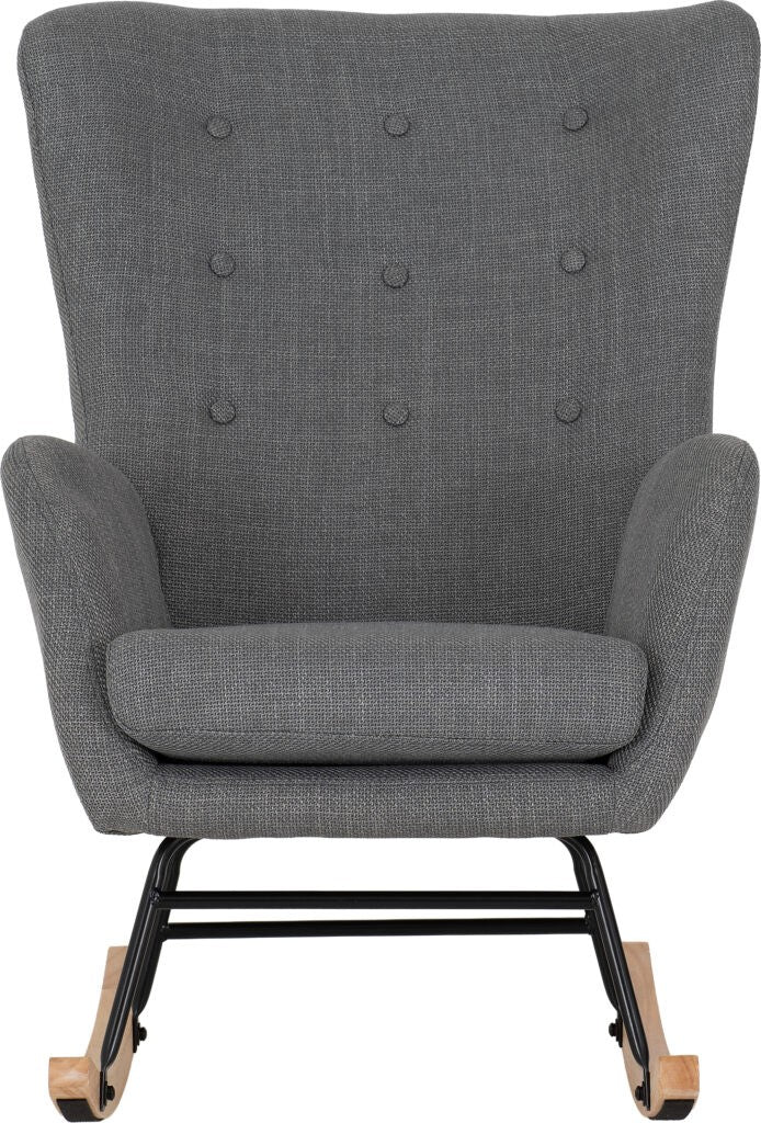 Hayden Rocking Chair – Dark Grey Fabric