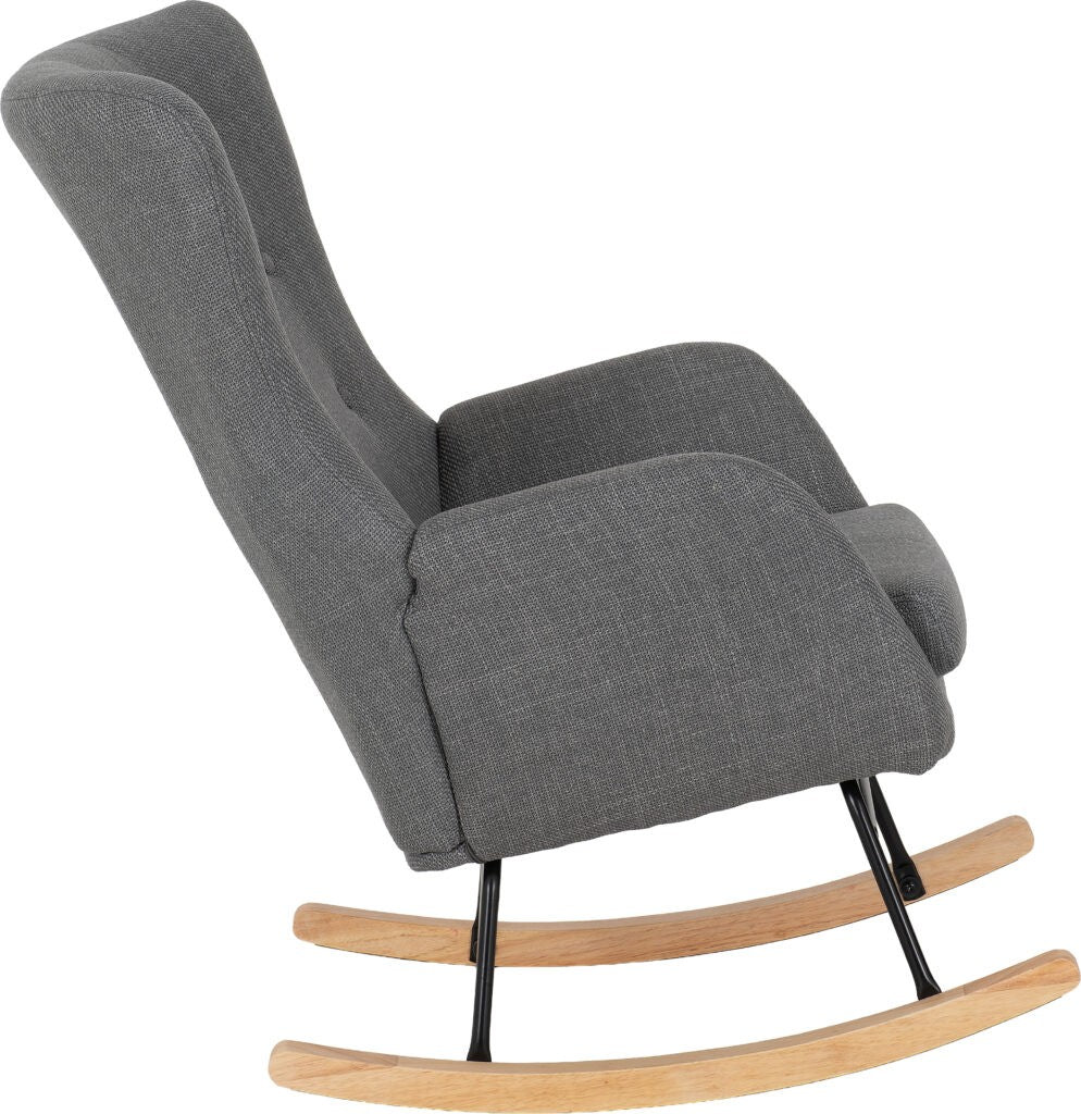 Hayden Rocking Chair – Dark Grey Fabric