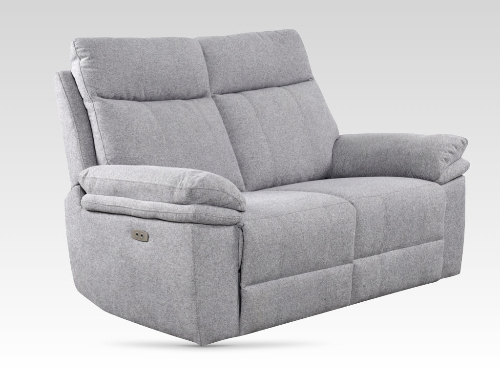 Horizon 2 Seater Electric Reclining Sofa – Light Grey