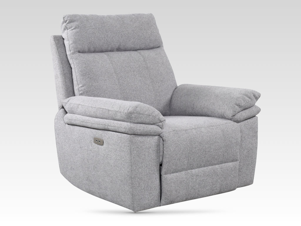 Horizon Electric Recliner Armchair - Light Grey