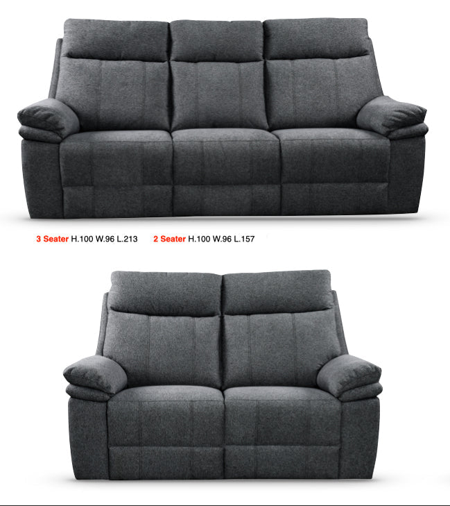 Horizon 3+2 Electric Reclining Suite – Dark Grey