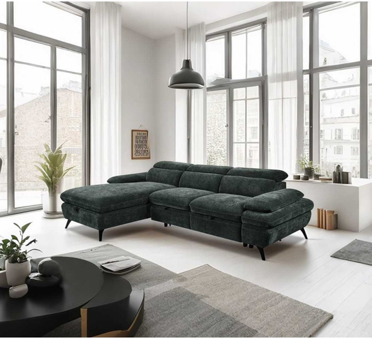Hannah Green Sofa Suite / Sofa Bed 