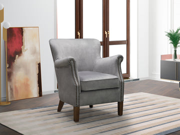 Harlow Vintage Armchair - Pewter Grey