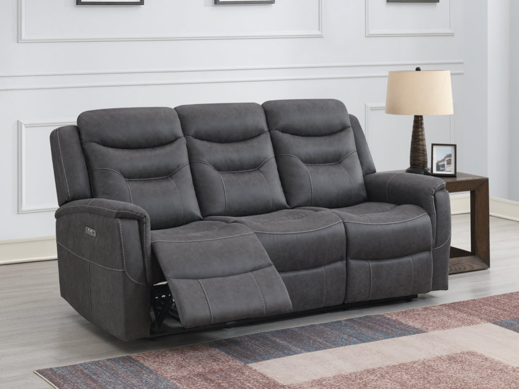 Harrogate 3+2 Electric Reclining Sofa Suite (Grey)