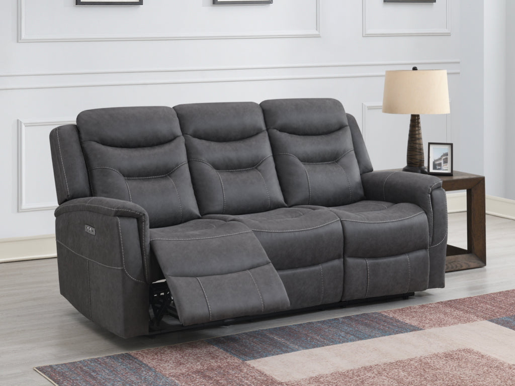 Harrogate 3+1+1 Electric Reclining Sofa Suite (Grey)