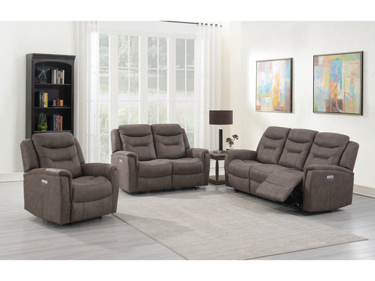 Harrogate 3+2 Electric Reclining Sofa Suite (Brown)