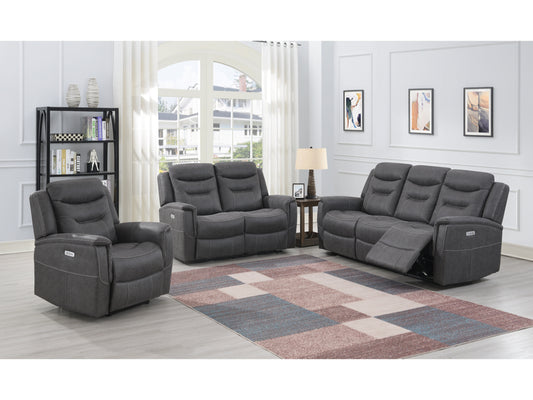 Harrogate 3+2 Electric Reclining Sofa Suite (Grey)