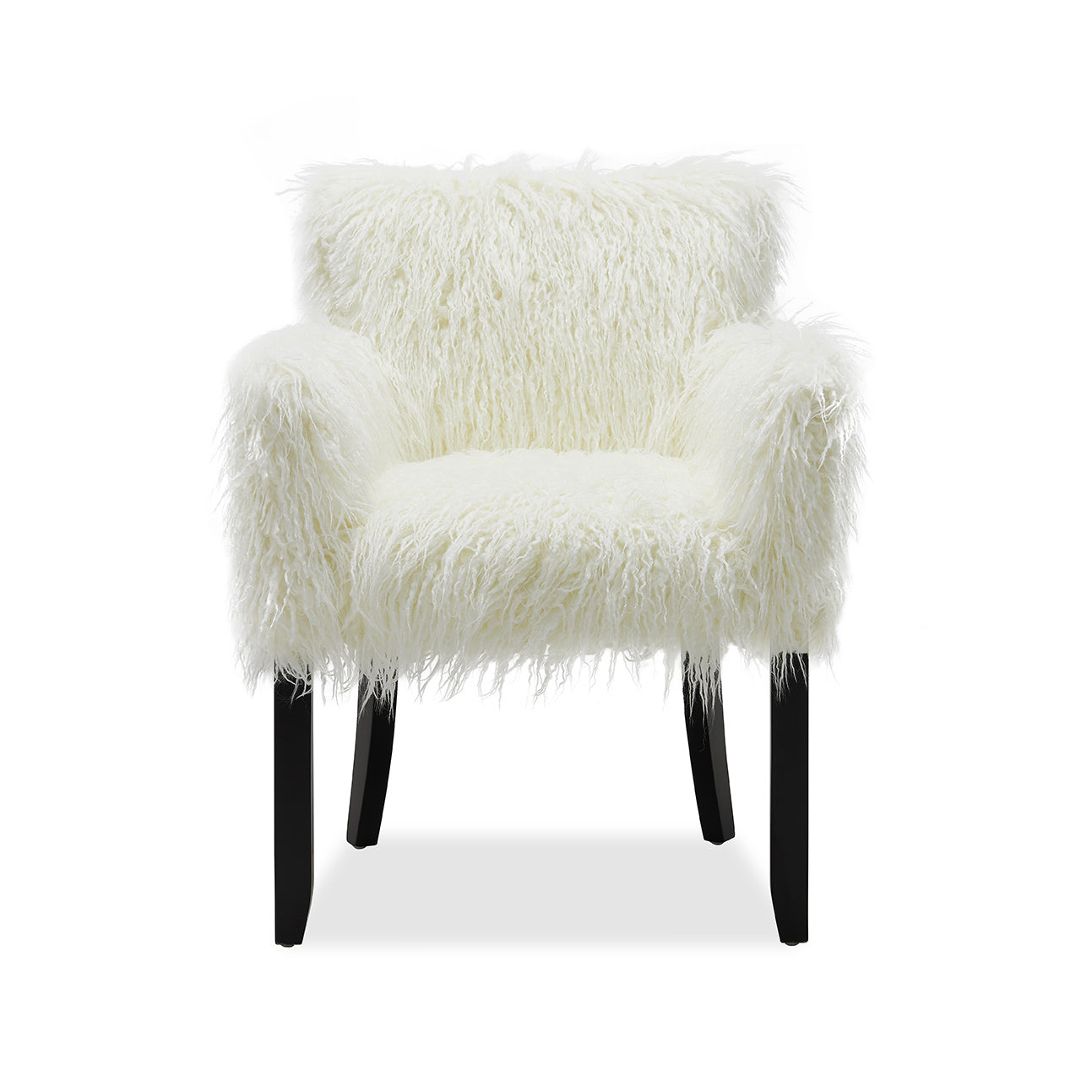 Heavy Shag Faux Sheepskin Tub Chair – Grey, Pink & White