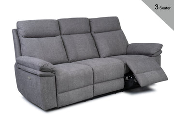 Horizon 3 Seater Electric Reclining Sofa – Dark Grey