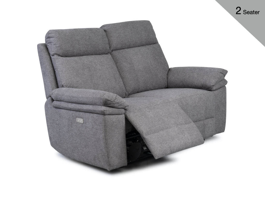 Horizon 2 Seater Electric Reclining Sofa – Dark Grey