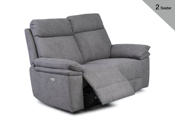 Horizon 2 Seater Electric Reclining Sofa – Dark Grey