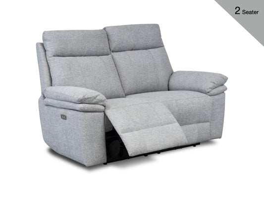 Horizon 2 Seater Electric Reclining Sofa – Light Grey
