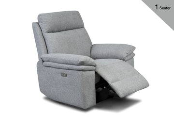 Horizon Electric Recliner Armchair - Light Grey
