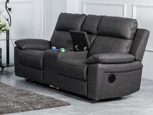 Huntington 2 Seater Electric Sofa - Dark Grey