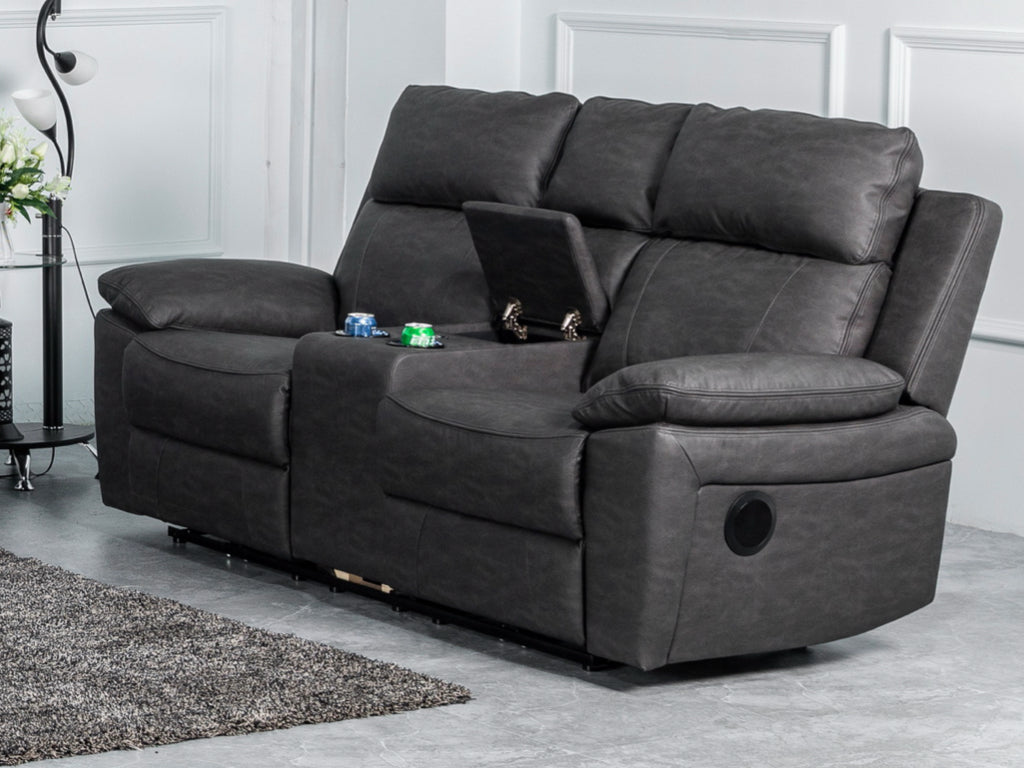 Huntington 2+1+1 Electric Sofa Suite - Dark Grey