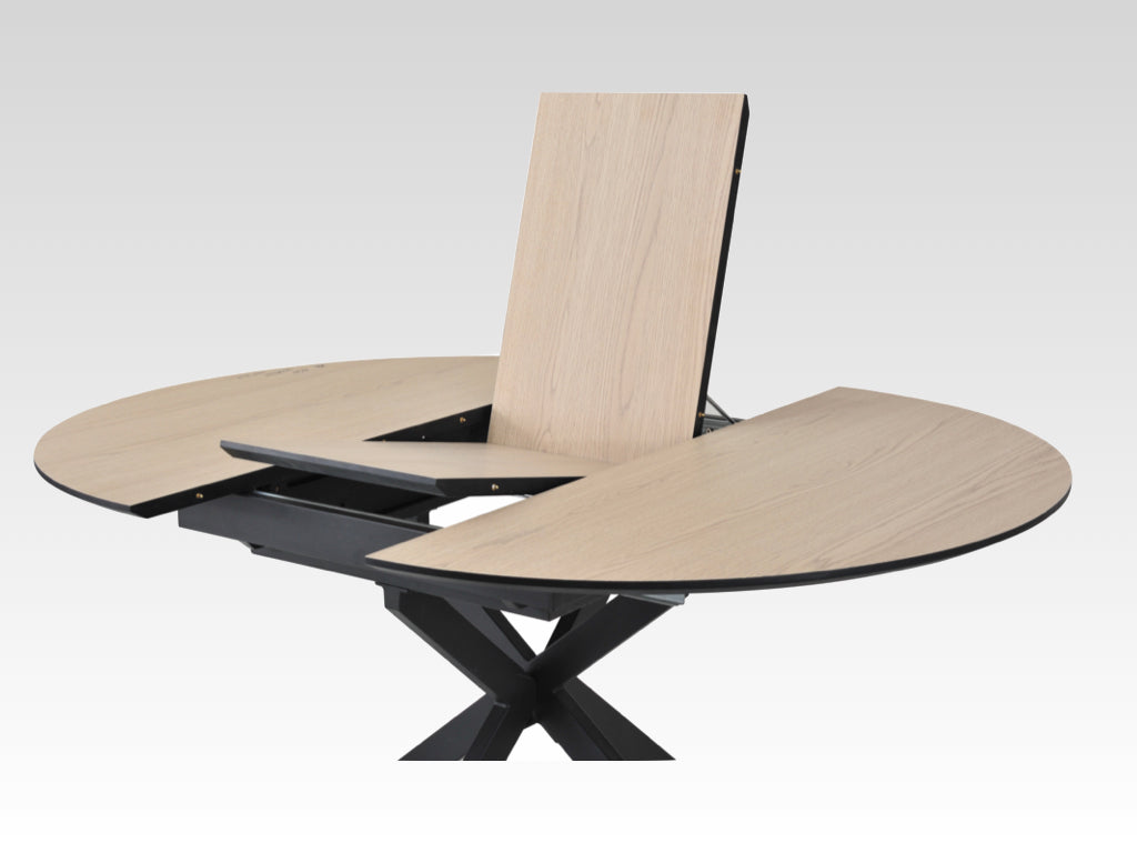 Infiniti 120-160cm Extension Round Dining Table- Dune Oak
