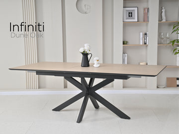 Infiniti 140-180cm Extension Dining Table- Dune Oak
