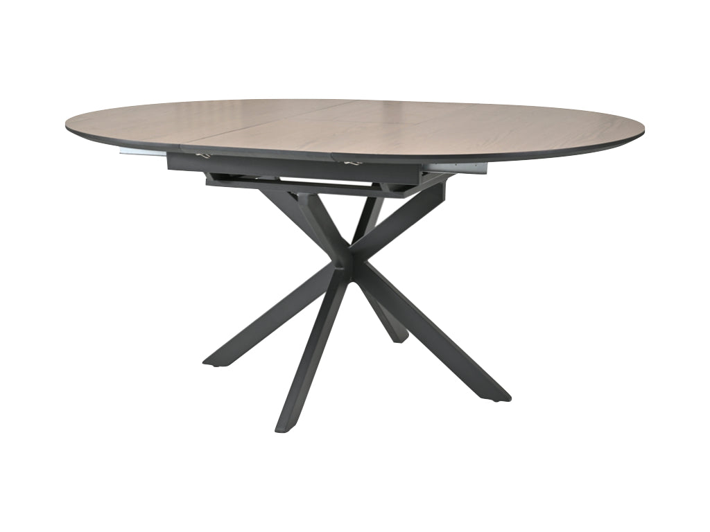 Infiniti 120-160cm Extension Round Dining Table- Ashen Oak